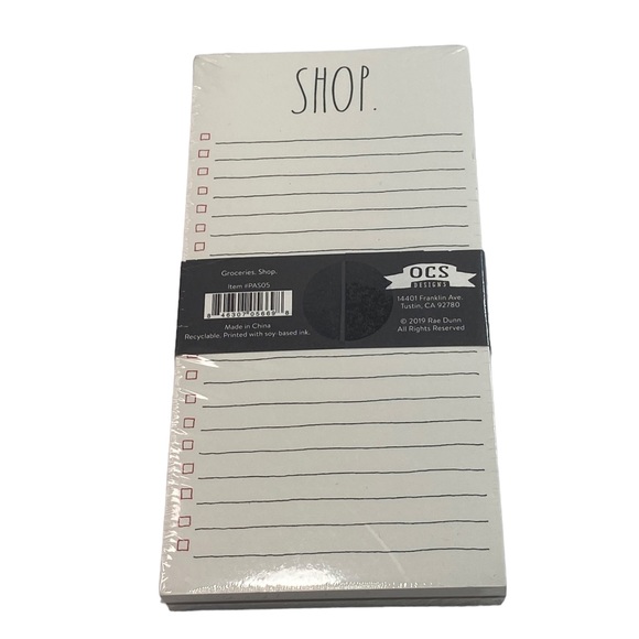 Rae Dunn GROCERIES SHOP Notepad Set - Picture 2 of 4